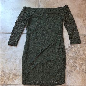 Olive Green Lace dress